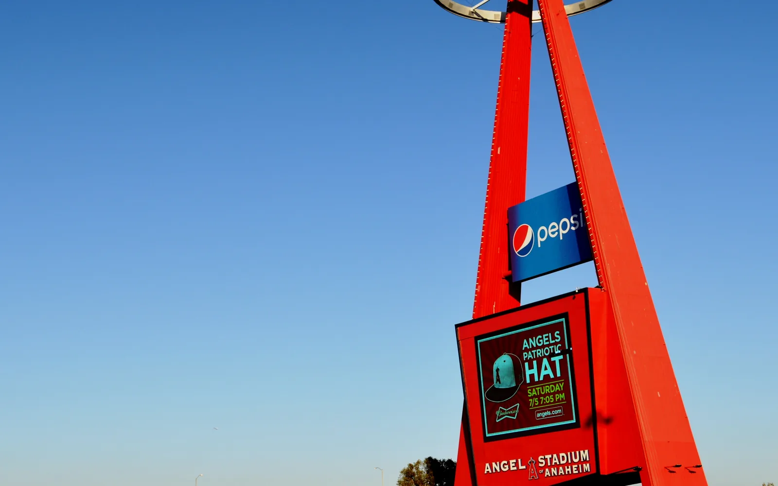 Angel Stadium exterior in Anaheim